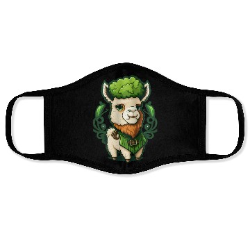Discover Sweet St Patrick's Day Lama Face Masks