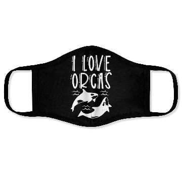 Discover I Love Orcas Sea Orca Protect Whale Face Masks