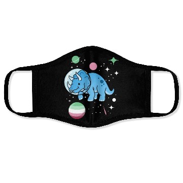 Discover Abrosexual Pride Triceratops Astronaut Face Masks