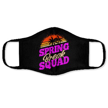 Discover Spring Break Squad Vacation Friends Spring Break Face Masks