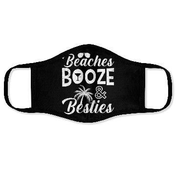 Discover Beaches Booze Besties Friends Spring Break Face Masks