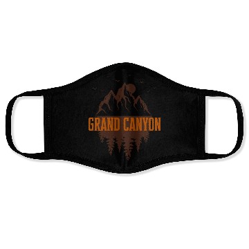 Discover grand canyon retro mountain Face Masks