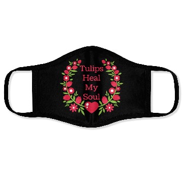 Discover Tulip Gardening Hearts Face Masks