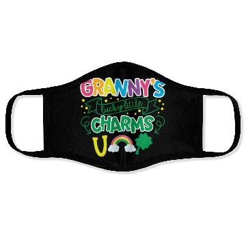 Discover Granny's Lucky Little Charms Clover Shamrock Face Masks