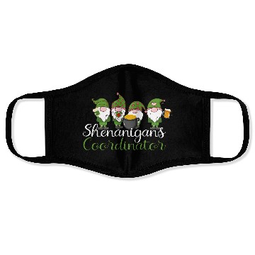 Discover Shenanigans Coordinator St Patricks Day Gnomes Face Masks