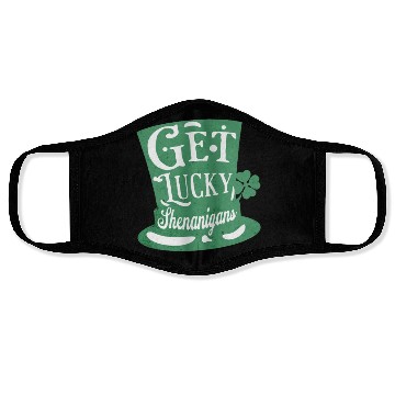 Discover Get Lucky shenanigans Face Masks