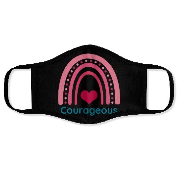 Discover Courageous Viva Magenta Boho Rainbow Face Masks