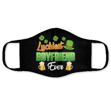 Discover Luckiest Boyfriend Ever St. Patrick's Day Face Masks