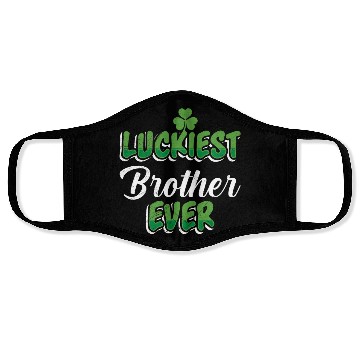 Discover St. Patrick's Day saying Luckiest Brother ever Face Masks