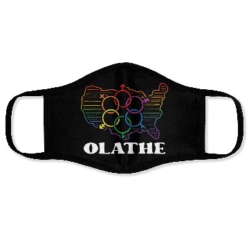 Discover Olathe Pride Month Pride Flag LGBT Community LGBTQ Face Masks