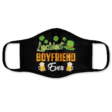 Discover Luckiest Boyfriend Ever St. Patrick's Day Face Masks