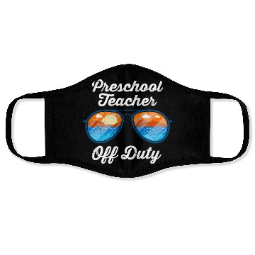 Discover Preschool kindergarten educator off duty teacher Face Masks