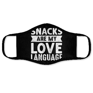 Discover Snacks Are My Love Language Face Masks