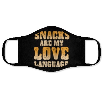 Discover Snacks Are My Love Language Face Masks