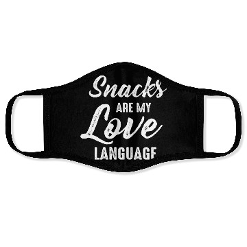 Discover Snacks Are My Love Language Face Masks