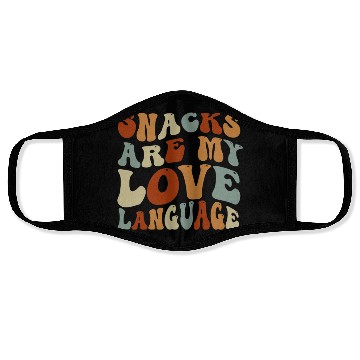 Discover Snacks Are My Love Language Face Masks