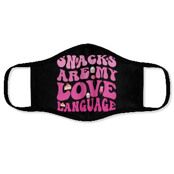 Discover Snacks Are My Love Language Face Masks