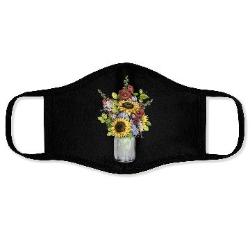 Discover Sunflower Mason Jar Flower Face Masks