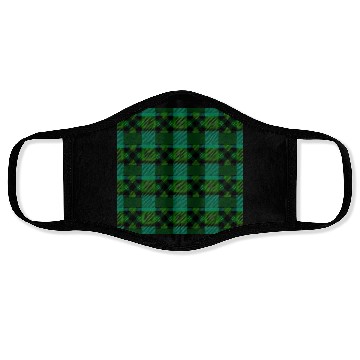 Discover Green and Yellow Tartan A Modern Take Face Masks