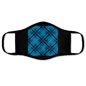 Discover Elevate Your Style with the Blue Tartan Pattern T- Face Masks