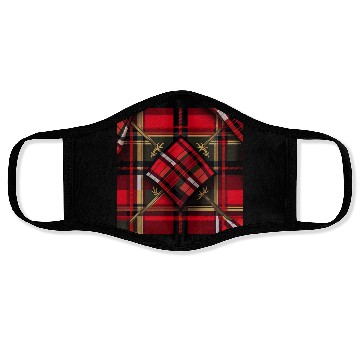 Discover Red Tartan Trellis Face Masks