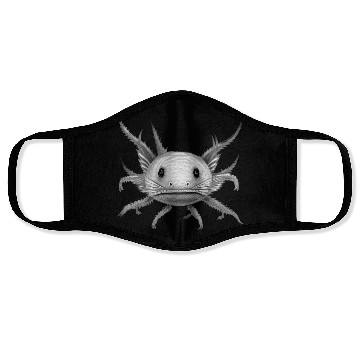 Discover axolotl staring at you - original color Face Masks