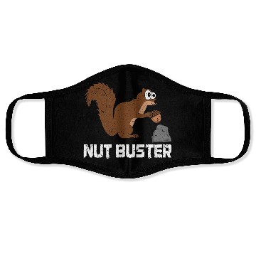 Discover Nut Buster, Funny Squirrel Pun Face Masks