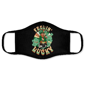 Discover Feeling Lucky Groovie Leprachaun St. Patricks Day Face Masks