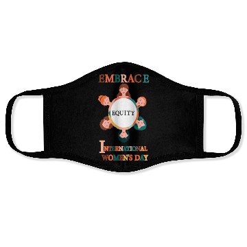 Discover Embrace Equity International Women's Day Face Masks