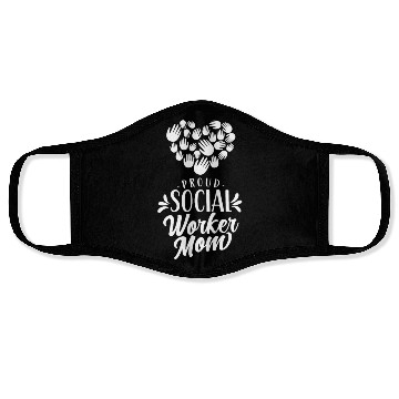 Discover Proud Social Worker Mom Graduation Work Job Face Masks