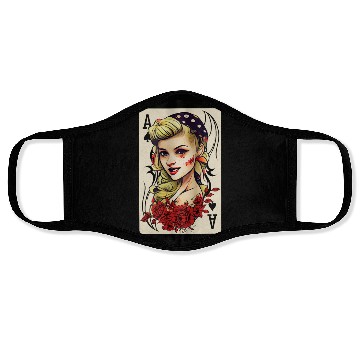 Discover Rockabilly 50s Pin Up Zombie Psychobilly Ace Card Face Masks