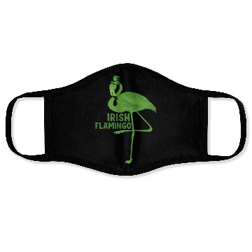Discover Irish Flamingo St Patricks Day Face Masks