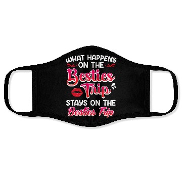 Discover Besties Trip Friends Summer Vacation Spring Break Face Masks