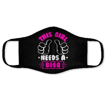 Discover This girl needs a beer vacation Spring Break Face Masks