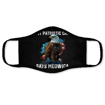 Discover My Patriotic Cat Says Meowica Patriotic Cat Owner Face Masks