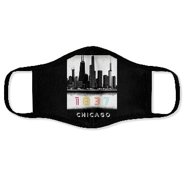 Discover Chicago Skyline Face Masks