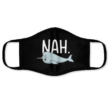 Discover Procrastinating Narwhal Lover Aquatic Animals Face Masks
