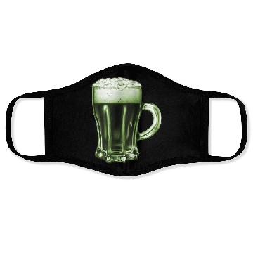 Discover beer mug green version 2 Face Masks