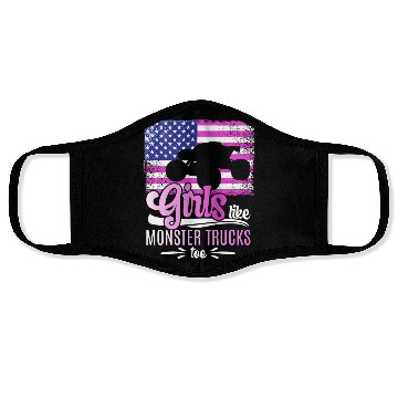 Discover Girls Like Monster Trucks Too Girls Monster Truck Face Masks
