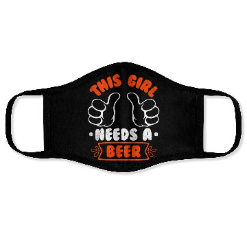 Discover This girl needs a beer vacation Spring Break Face Masks