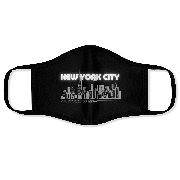 Discover New York City Face Masks NYC Skyline City Lovers Face Masks
