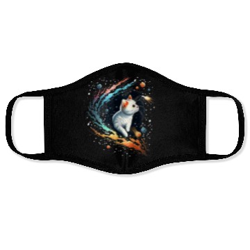 Discover Astronaut Cat or Space Cat on Galaxy Cat Lover Face Masks