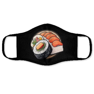 Discover Colourful sushi Face Masks