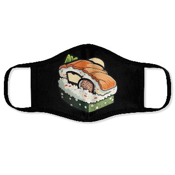 Discover Sushi print Face Masks