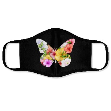 Discover Coconut Girl Aesthetic Butterfly Hibiscus Face Masks