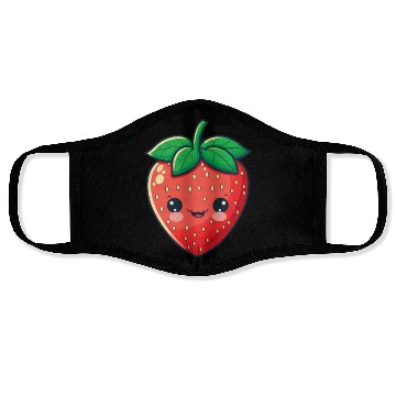 Discover Cute Kawaii Strawberry Fruit Grower Farm Face Masks