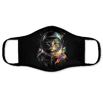 Discover Space Cat on Galaxy Cat Lover Face Masks