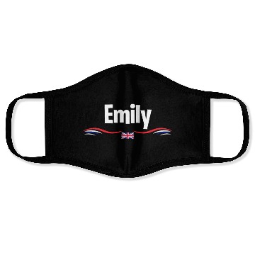 Discover UK Flag Emily England Girl British Birthday Name Face Masks