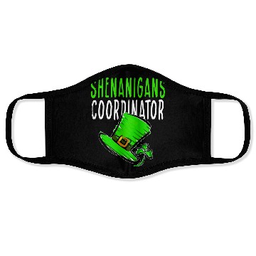 Discover Shenanigans Coordinator Gnomes Green Proud Face Masks