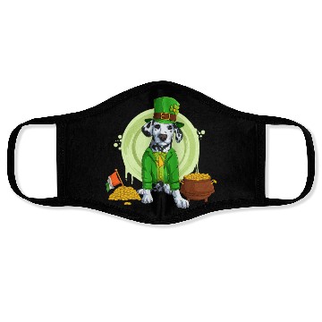 Discover Dalmatian Puppy, Irish Flag, Gold, Shamrock Dog St Face Masks